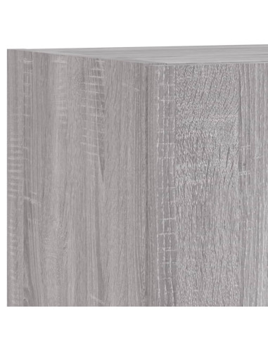 Mobili TV a Muro con LED 5pz Grigio Sonoma in Legno Multistrato