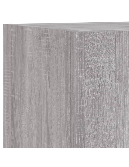 Mobili TV a Muro con LED 5pz Grigio Sonoma in Legno Multistrato