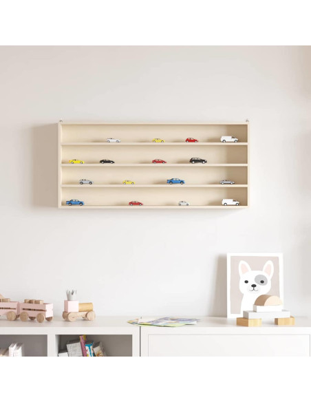 Vetrina a muro Beige 80 x 8,5 x 36 cm Legno multistrato