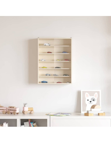 Vetrina a muro Beige 40 x 8,5 x 54 cm Legno compensato