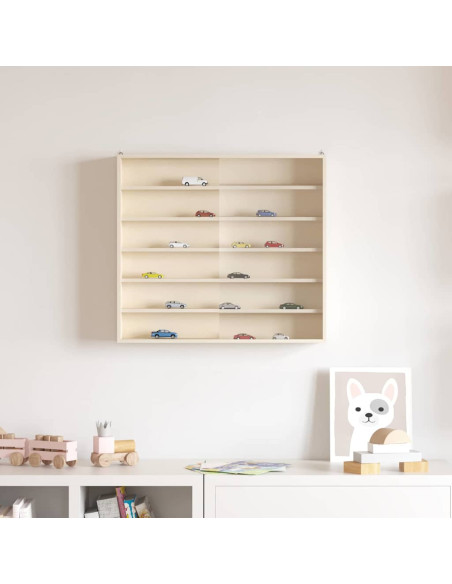 Vetrina a muro Beige 60 x 8,5 x 54 cm Legno compensato