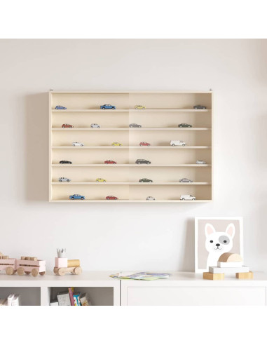 Vetrina a muro Beige 80 x 8,5 x 54 cm Legno compensato