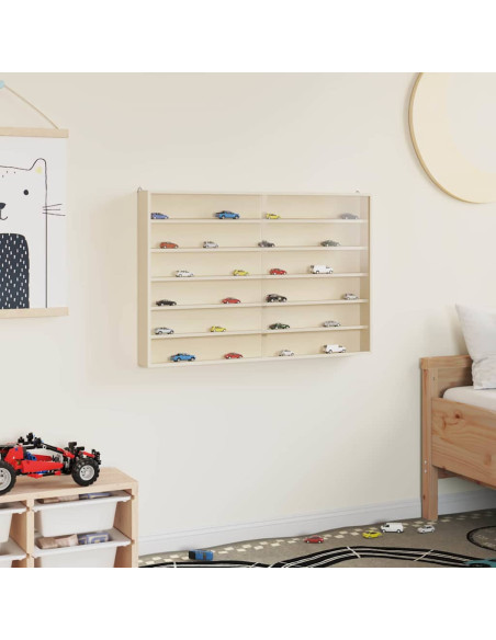 Vetrina a muro Beige 80 x 8,5 x 54 cm Legno compensato