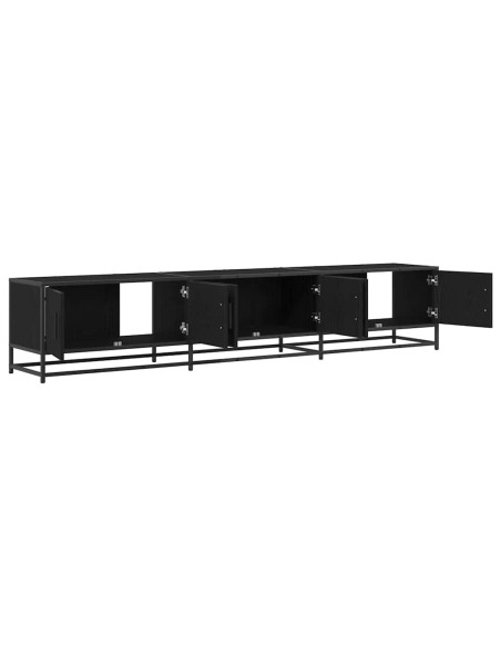 Mobile TV Rovere nero 210 x 35 x 41 cm Legno multistrato