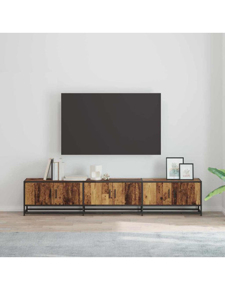 Unità TV 2 pcs Legno vecchio 210 x 35 x 41 cm Legno multistrato