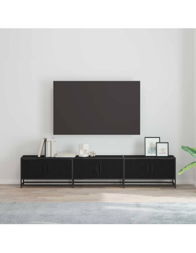 Unità TV 2 pcs Rovere Nero 210 x 35 x 41 cm Legno multistrato
