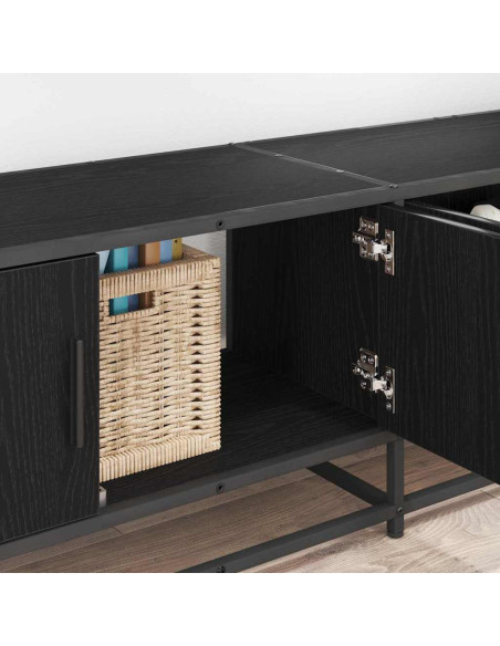 Mobile TV Rovere nero 210 x 35 x 41 cm Legno multistrato