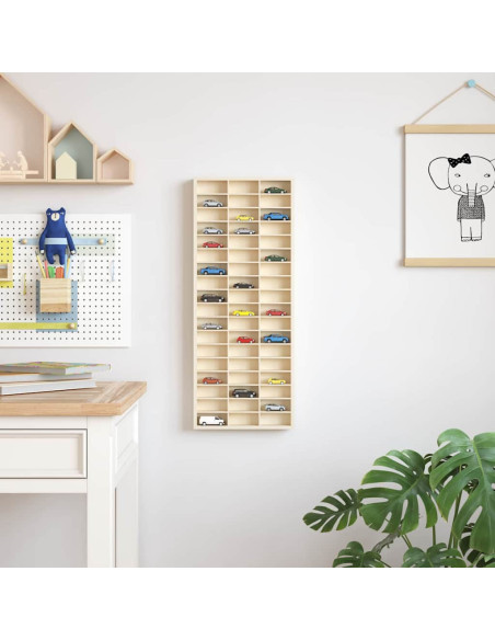 Vetrina a muro Beige 30 x 4,5 x 75 cm Legno multistrato