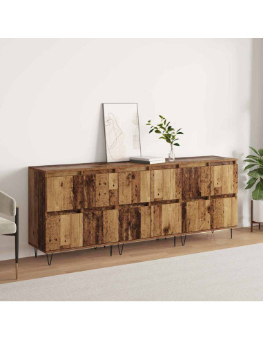 Sideboards 3 pcs Legno vecchio 180 x 35 x 70 cm