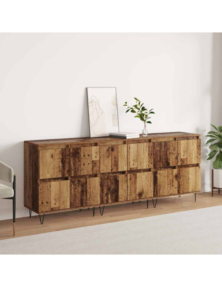 Sideboards 3 pcs Legno vecchio 180 x 35 x 70 cm