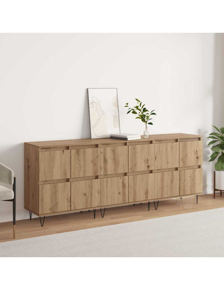 Sideboards 3 pcs rovere artigianale 180 x 35 x 70 cm