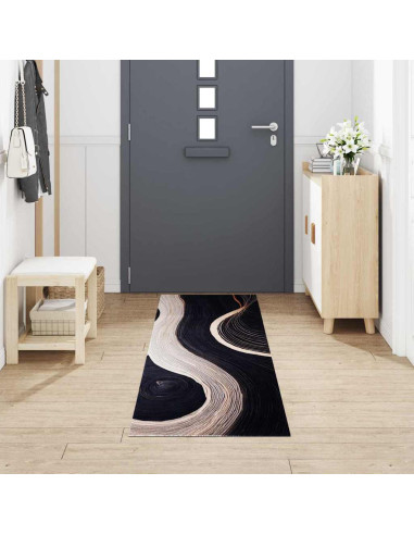 Tappeto da Cucina Nero 300 x 60 cm Velluto