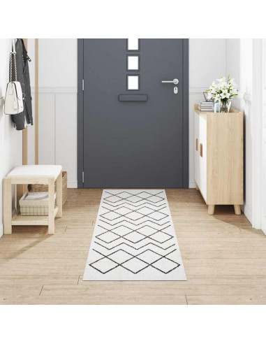 Tappeto da Cucina Bianco 300 x 60 cm Velluto