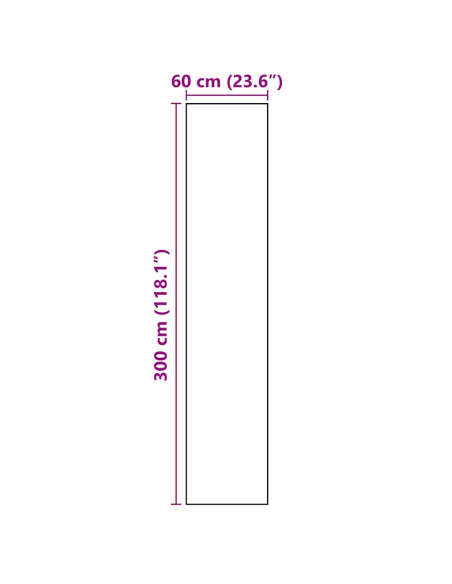 Tappeto da Cucina Bianco 300 x 60 cm Velluto