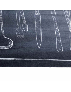 Tappeto da Cucina Nero 300 x 60 cm Velluto 2