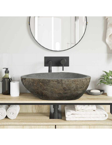 Lavabo Grigio chiaro (46-52) x (35-40) x 15 cm Pietra di Fiume