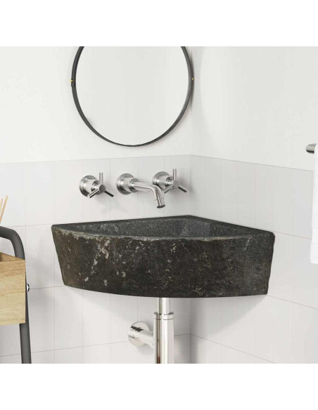 Lavabo ad angolo sospeso Grigio (38-45) x (38-45) x 12 cm