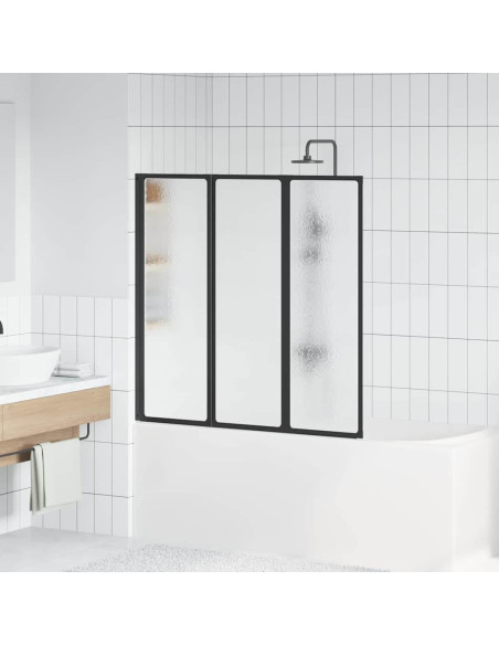 Parete doccia Nero 120 x 2 x 117 cm Alluminio