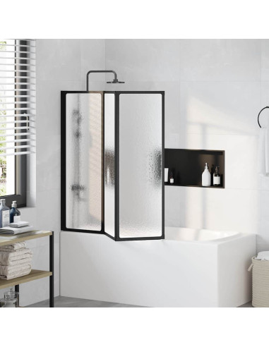 Parete doccia Nero 120 x 2 x 117 cm Alluminio