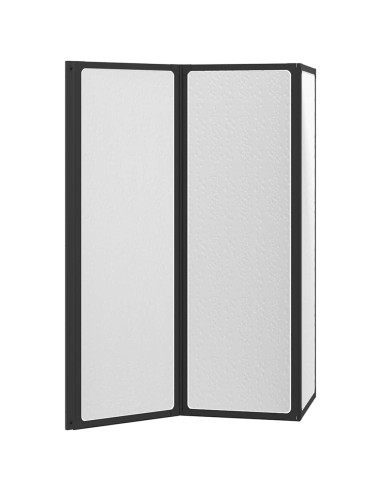 Parete doccia Nero 120 x 2 x 117 cm Alluminio