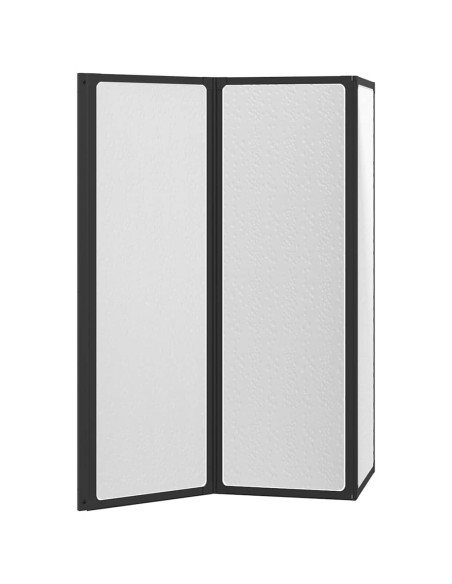 Parete doccia Nero 120 x 2 x 117 cm Alluminio