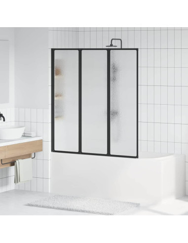 Parete doccia Nero 132 x 2 x 140 cm Alluminio