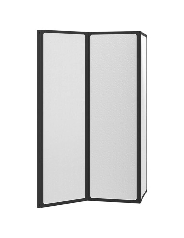 Parete doccia Nero 132 x 2 x 140 cm Alluminio