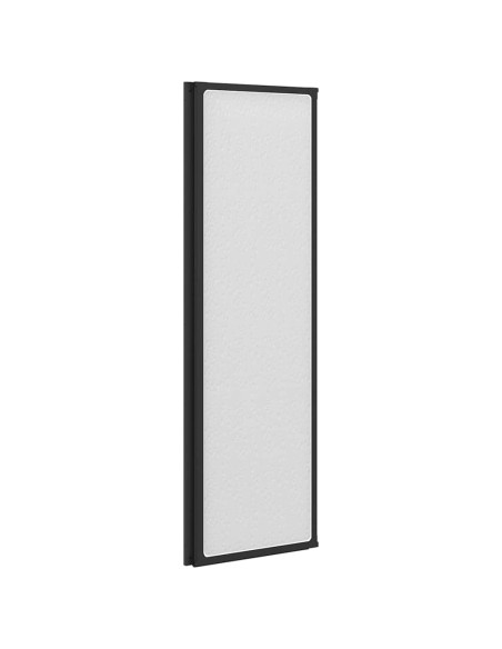Parete doccia Nero 132 x 2 x 140 cm Alluminio