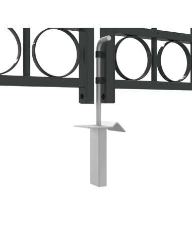 Cancello per recinzione Grigio 301 x 224.5 cm Acciaio