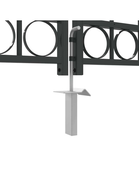 Cancello per recinzione Grigio 301 x 224.5 cm Acciaio