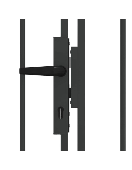 Cancello per recinzione Grigio 301 x 224.5 cm Acciaio