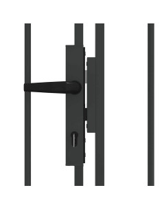 Cancello per recinzione Grigio 301 x 224.5 cm Acciaio 2