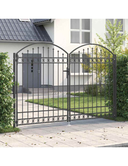 Cancello del Recinto Altro Grigio 300 x 200 cm Acciaio
