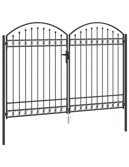 Cancello del Recinto Altro Grigio 300 x 200 cm Acciaio
