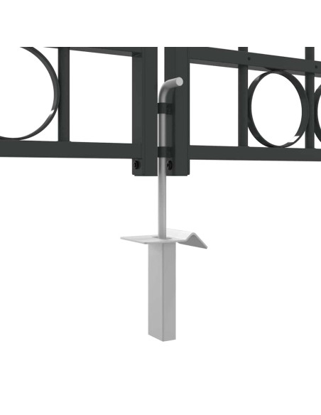Cancello del Recinto Altro Grigio 400 x 125 cm Acciaio