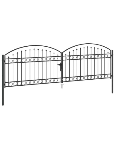 Cancello per recinzione Assen Grigio 301 x 224.5 cm Acciaio