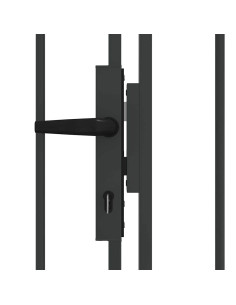 Cancello per recinzione Grigio 301 x 224.5 cm Acciaio 2