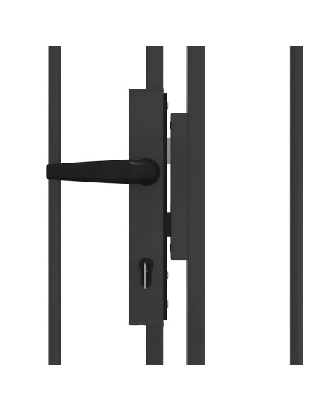 Cancello per recinzione Grigio 301 x 224.5 cm Acciaio