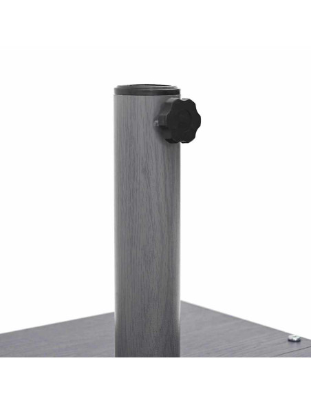 Base per ombrellone Aspetto Legno Grigio Scuro 45 x 45 x 31 cm