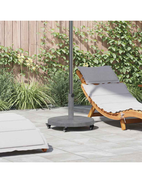 Base per ombrellone Aspetto Legno Grigio Scuro 48 x 48 x 32 cm