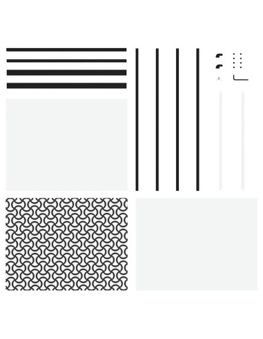 Porta in vetro Traforo Nero 90 x 2 x 205 cm Alluminio