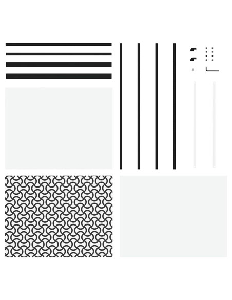 Porta in vetro Traforo Nero 90 x 2 x 205 cm Alluminio