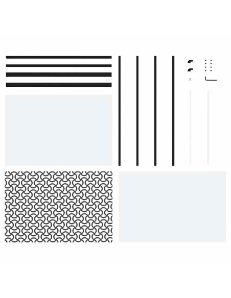 Porta in vetro Traforo Nero 90 x 2 x 205 cm Alluminio