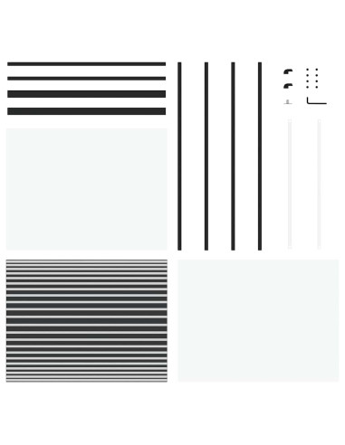 Porta in vetro Rigato Nero 90 x 2 x 205 cm Alluminio