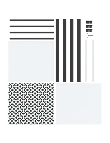 Porta in vetro Traforo Nero 76 x 3.5 x 201.5 cm Alluminio