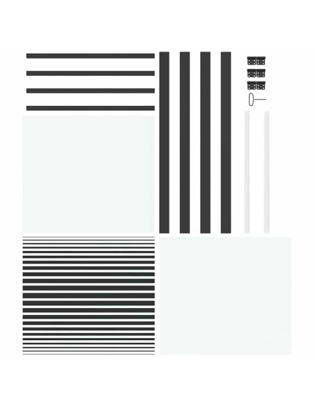 Porta in vetro Rigato Nero 76 x 3.5 x 201.5 cm Alluminio