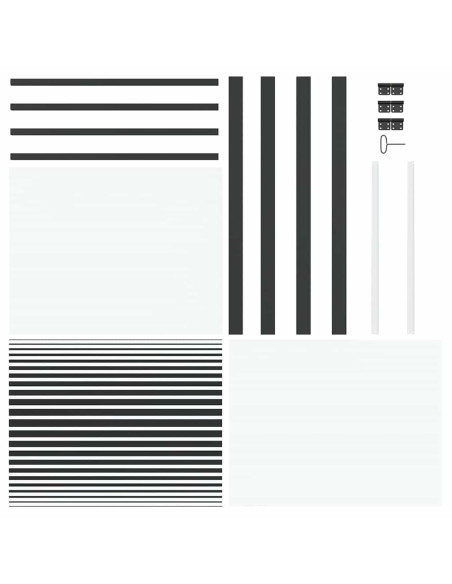 Porta in vetro Rigato Nero 76 x 3.5 x 201.5 cm Alluminio