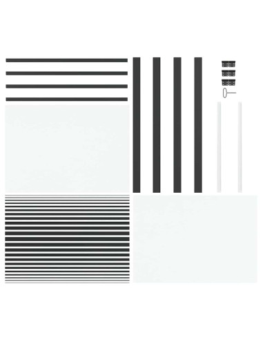 Porta in vetro Rigato Nero 76 x 3.5 x 201.5 cm Alluminio