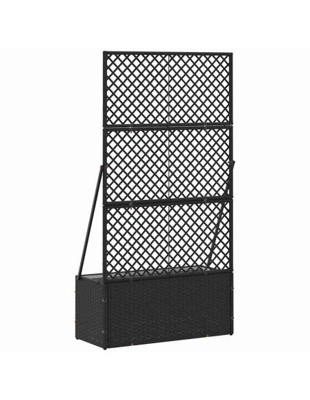 Vaso da giardino Nero 70 x 30 x 135 cm Metallo