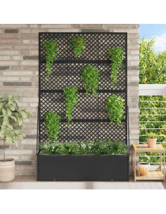 Vaso da giardino Nero 105 x 30 x 170 cm Metallo 2